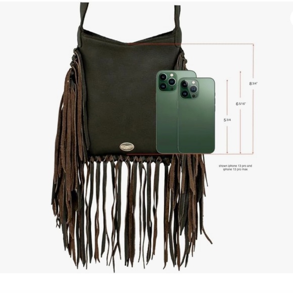 NWT - Fringed Cowgirl Flap Bag Crossbody - America West - Picture 5 of 8